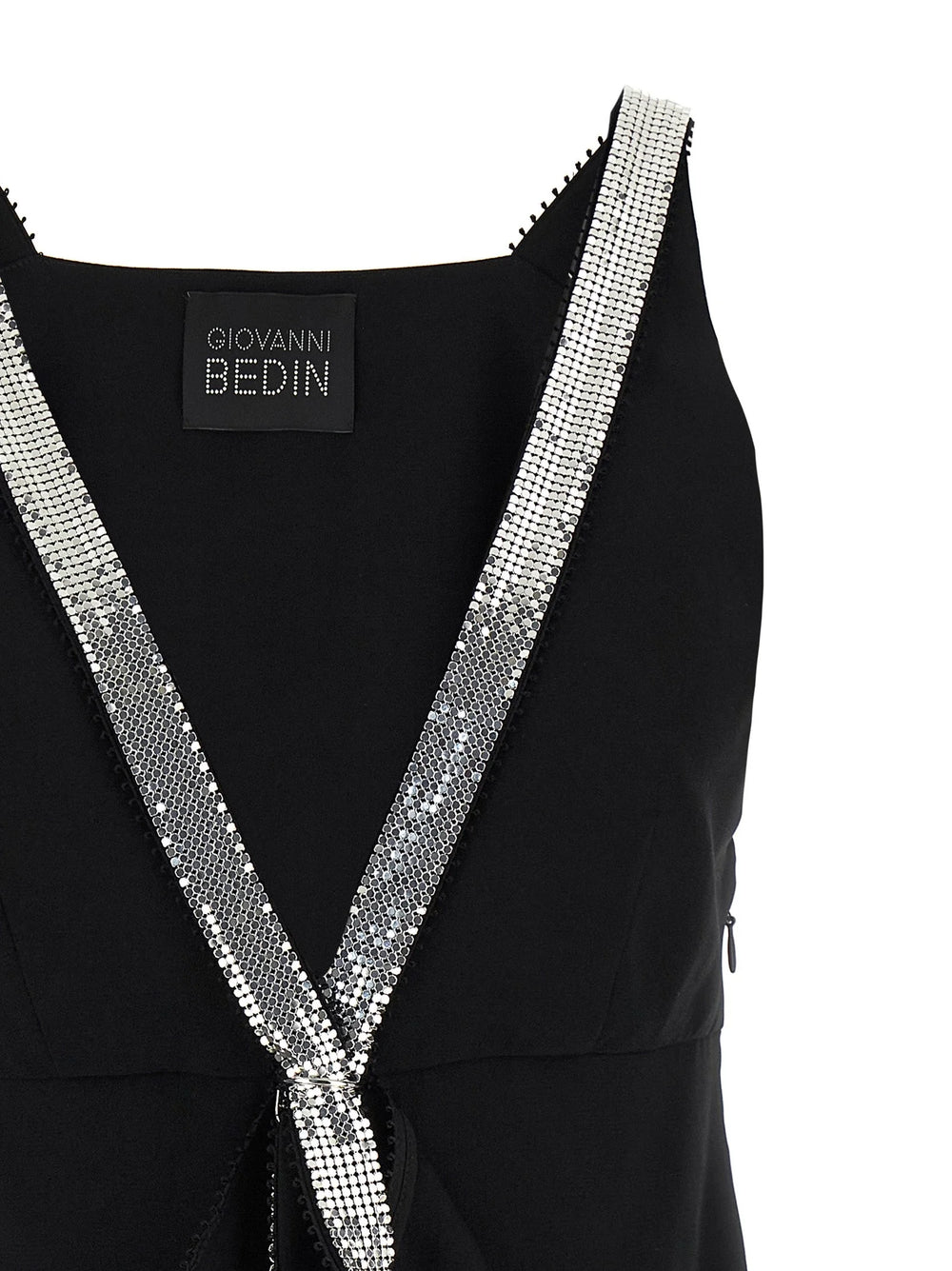 Giovanni Bedin Black Viscose Short Dress - IT40