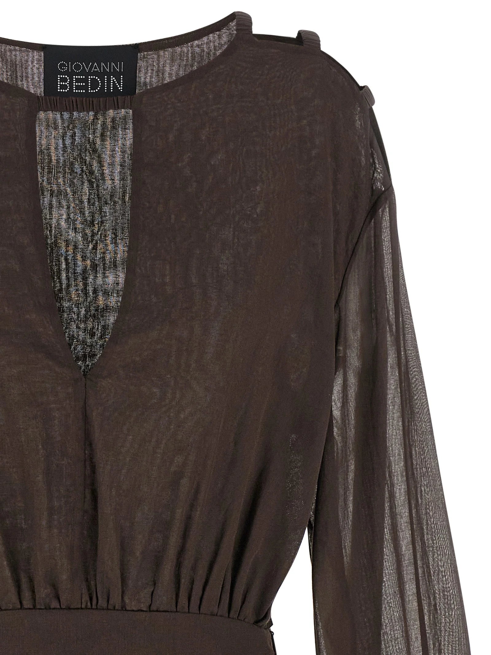 Giovanni Bedin Brown Cotton Short Dress - IT40