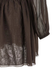 Giovanni Bedin Brown Cotton Short Dress - IT40