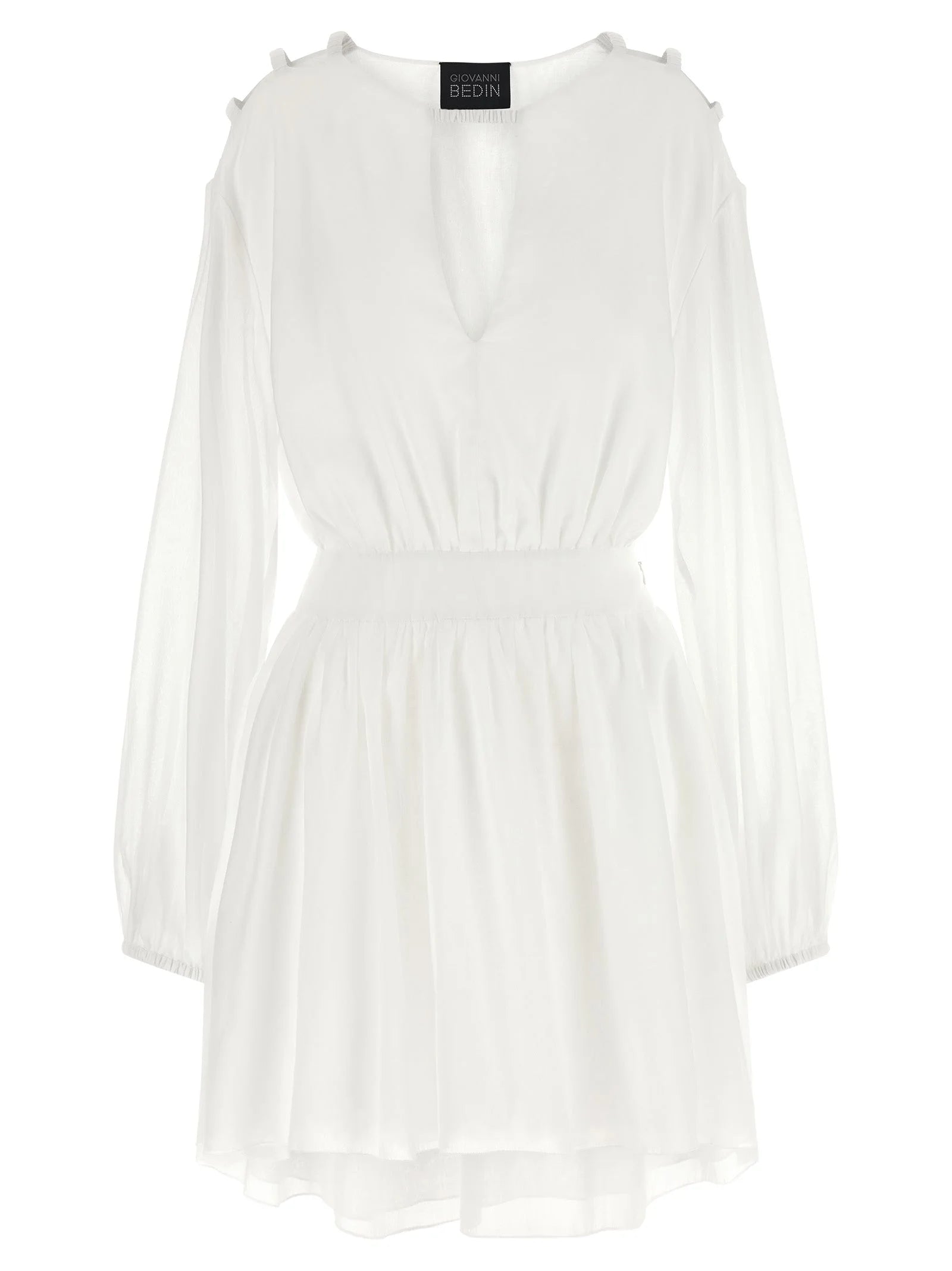 Giovanni Bedin White Cotton Short Dress - IT38