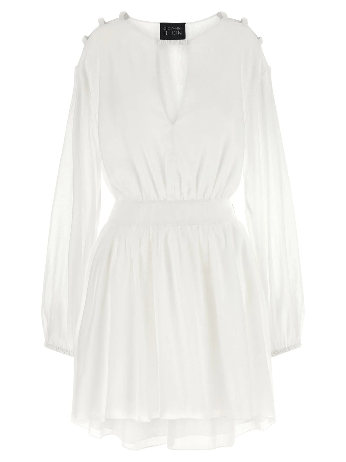 Giovanni Bedin White Cotton Short Dress - IT38