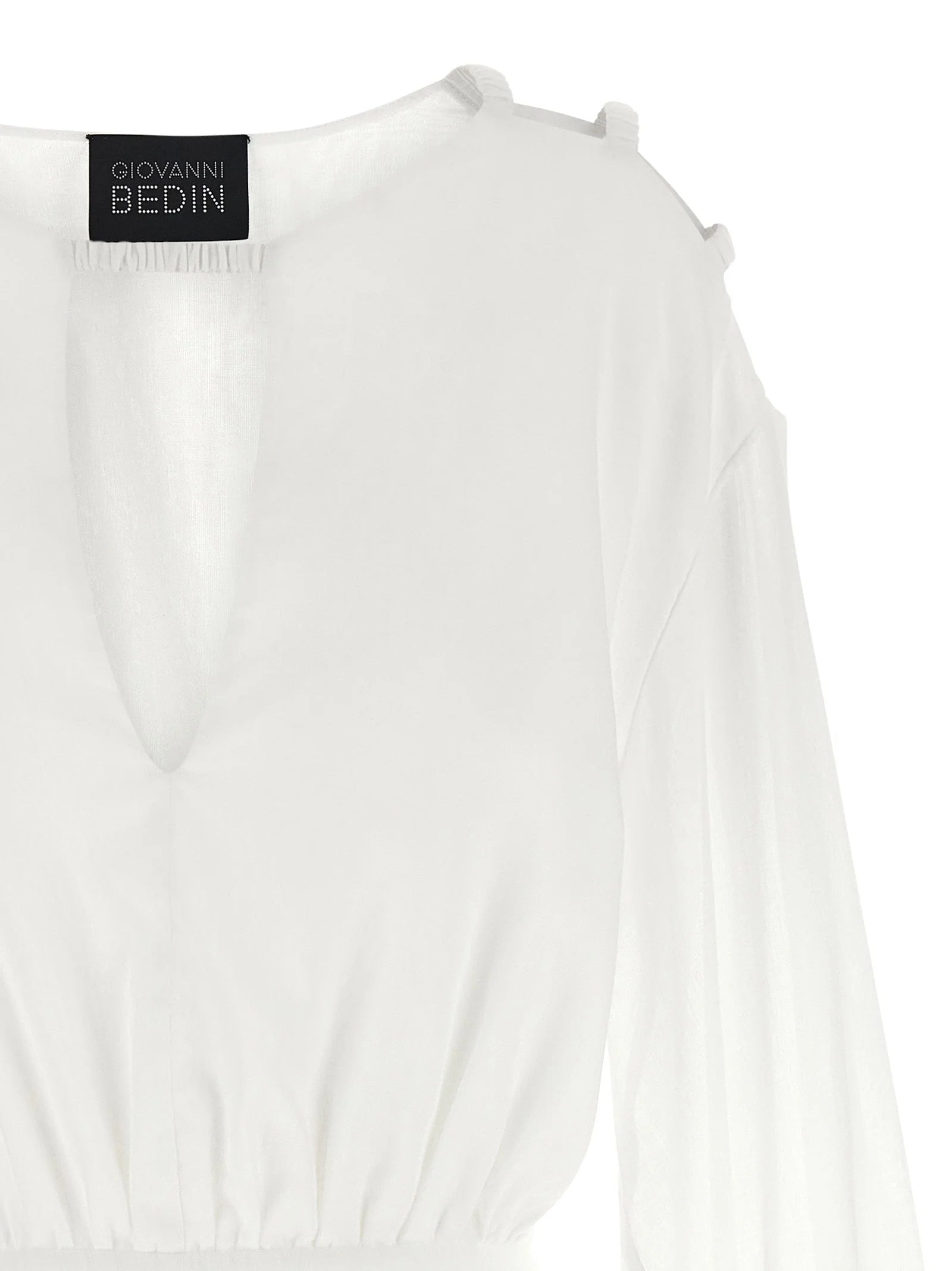 Giovanni Bedin White Cotton Short Dress - IT38