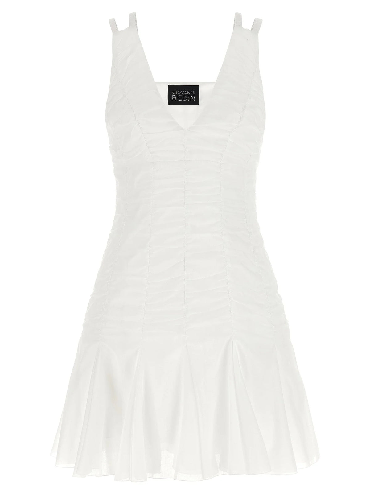 Giovanni Bedin White Cotton Short Dress - IT40