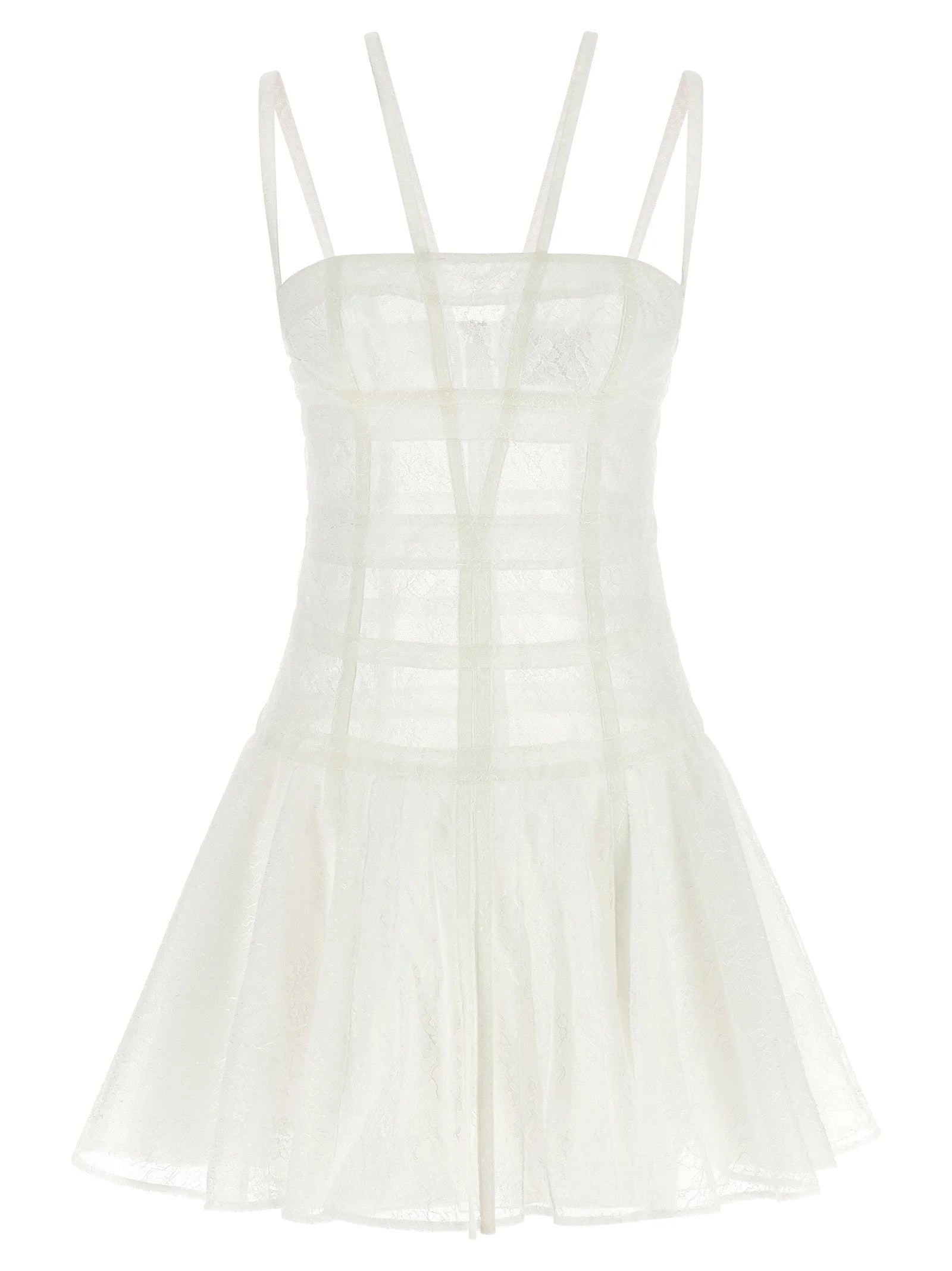 Giovanni Bedin White Polyamide Short Dress