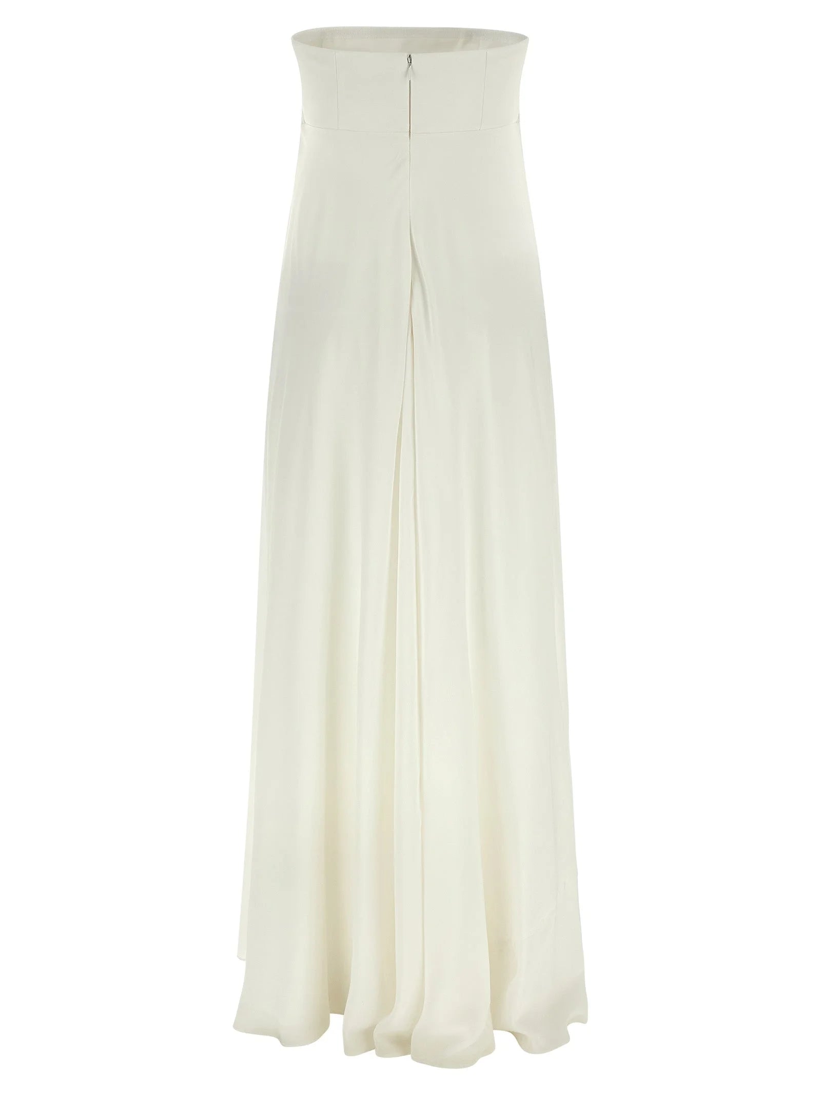 Giovanni Bedin White Silk Long Dress - IT40