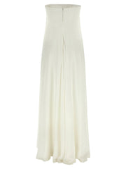 Giovanni Bedin White Silk Long Dress - IT40