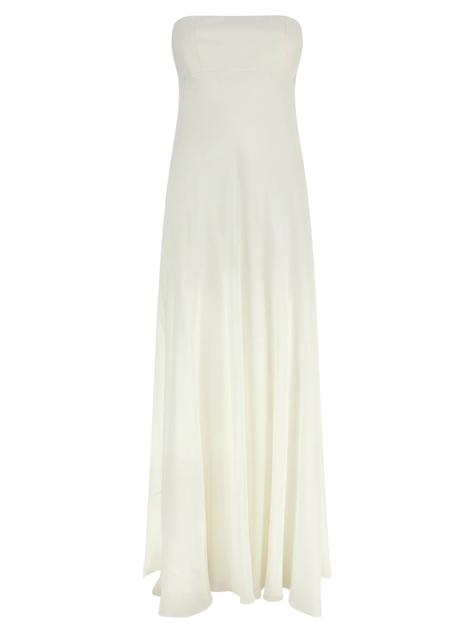 Giovanni Bedin White Silk Long Dress - IT40