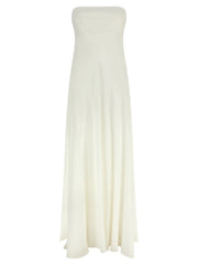 Giovanni Bedin White Silk Long Dress - IT40