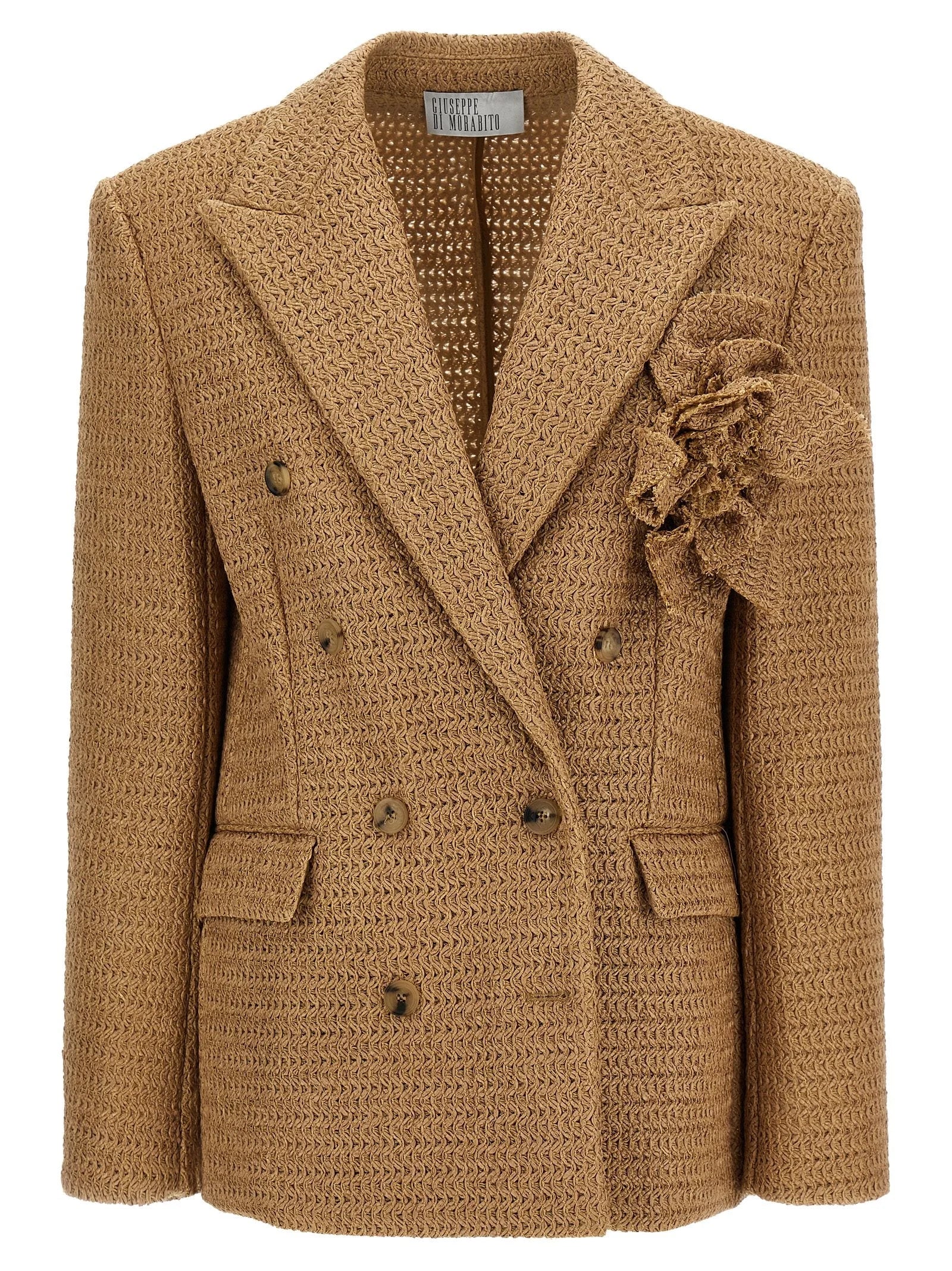 Giuseppe Di Morabito Beige Polyamide Blazer - IT40