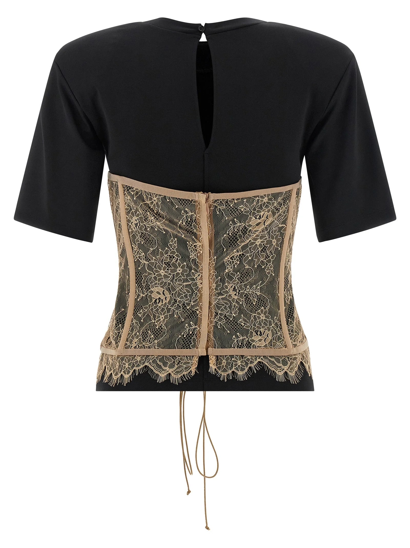Giuseppe Di Morabito Black Viscose T-Shirt - IT38