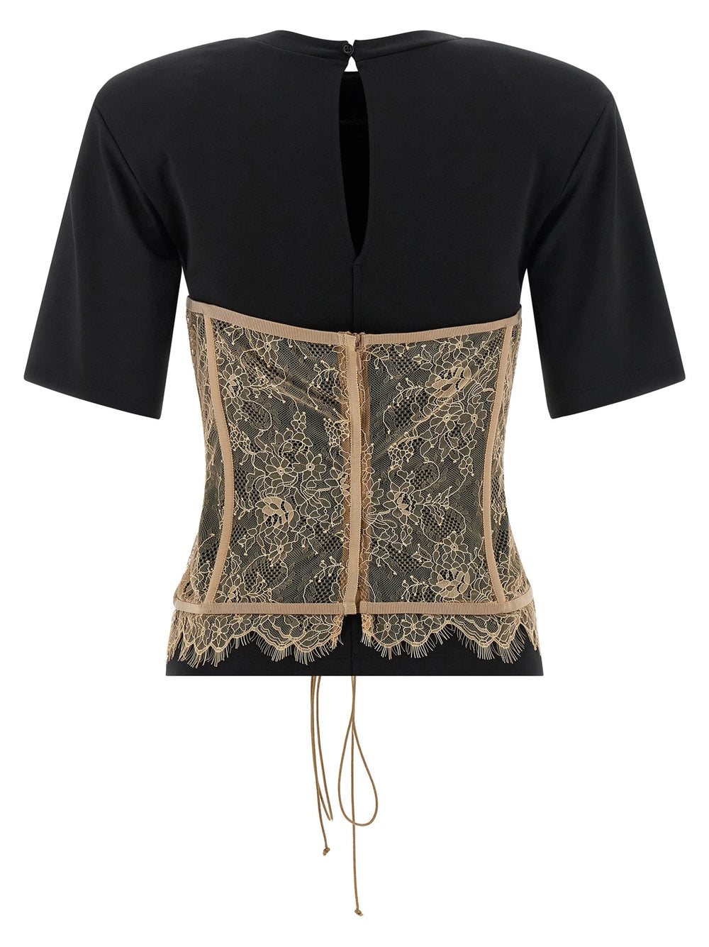 Giuseppe Di Morabito Black Viscose T-Shirt - IT38