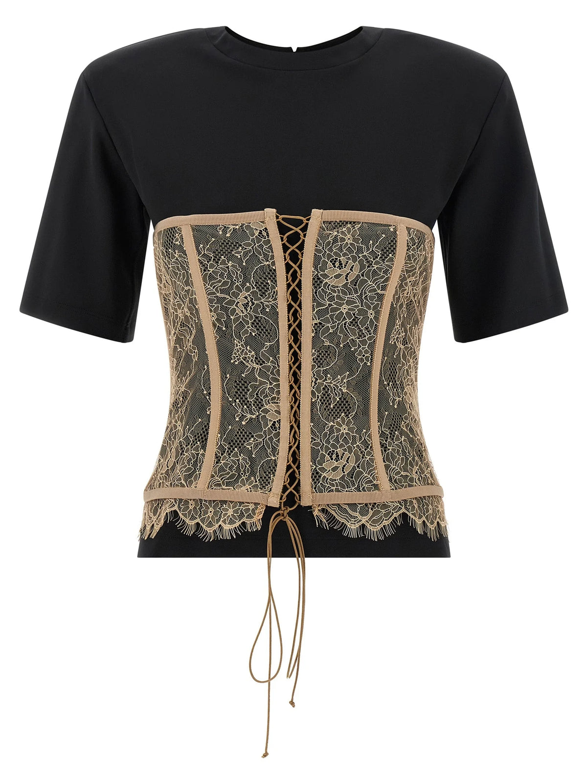 Giuseppe Di Morabito Black Viscose T-Shirt - IT38