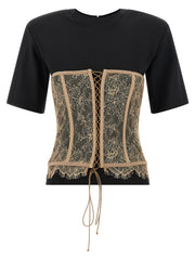 Giuseppe Di Morabito Black Viscose T-Shirt - IT38