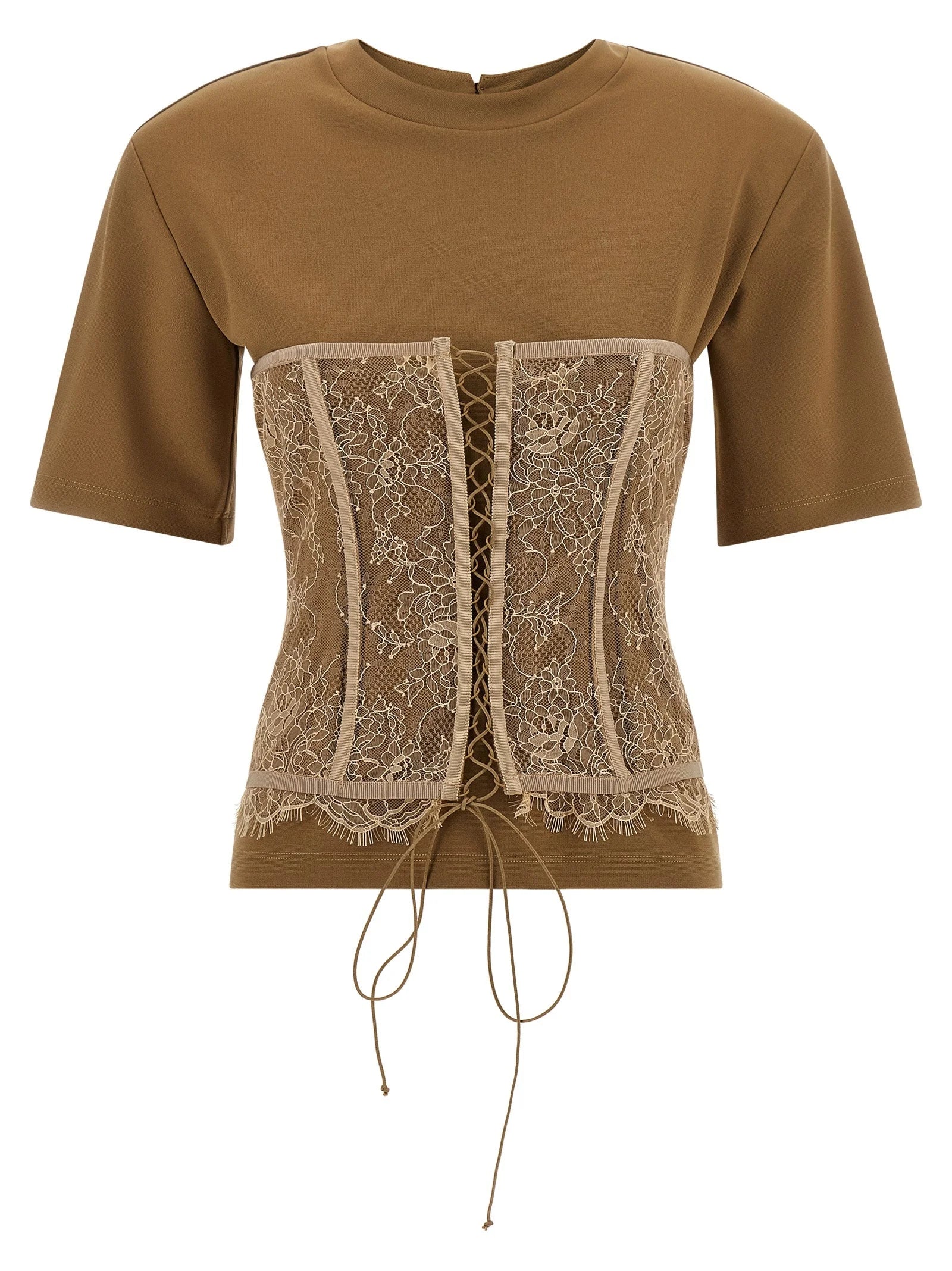 Giuseppe Di Morabito Brown Viscose T-Shirt - IT38