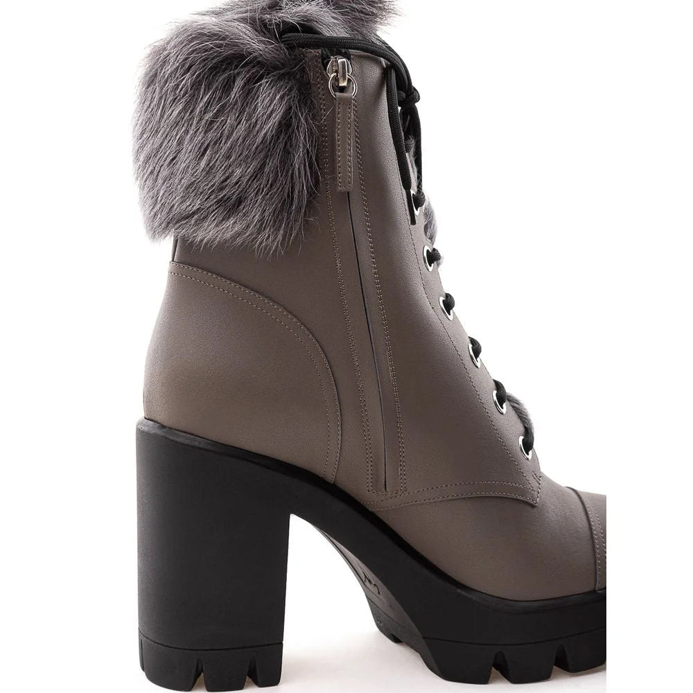 Giuseppe Zanotti Béžová eko-kožená čižma