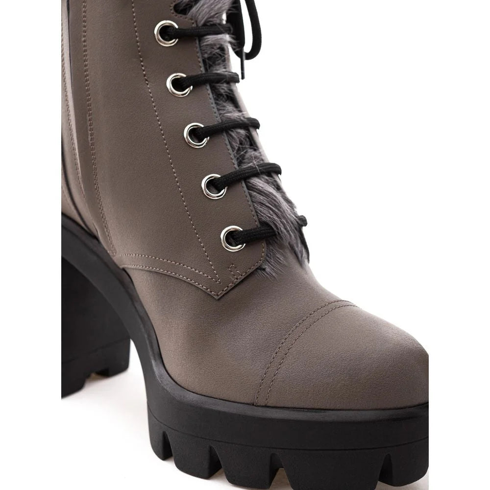 Giuseppe Zanotti Béžová eko-kožená čižma