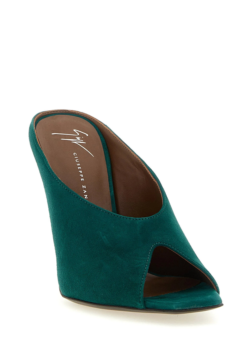 Giuseppe Zanotti Bicolor Suede Leather Stiletto Heel Sandals