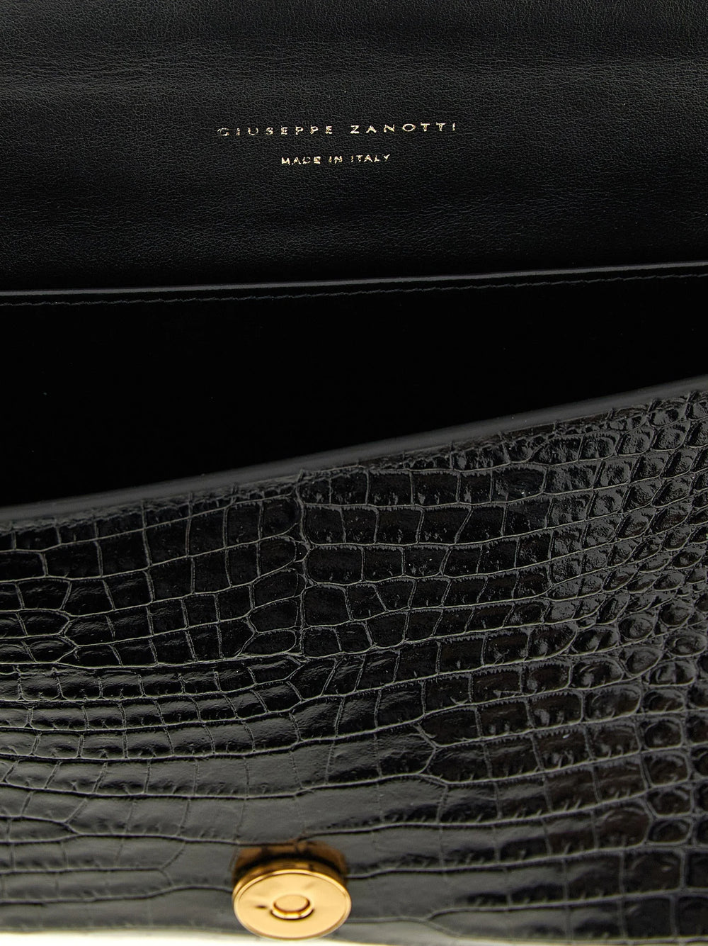 Giuseppe Zanotti Black Calfskin Clutch Bag