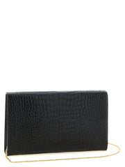 Giuseppe Zanotti Black Calfskin Clutch Bag