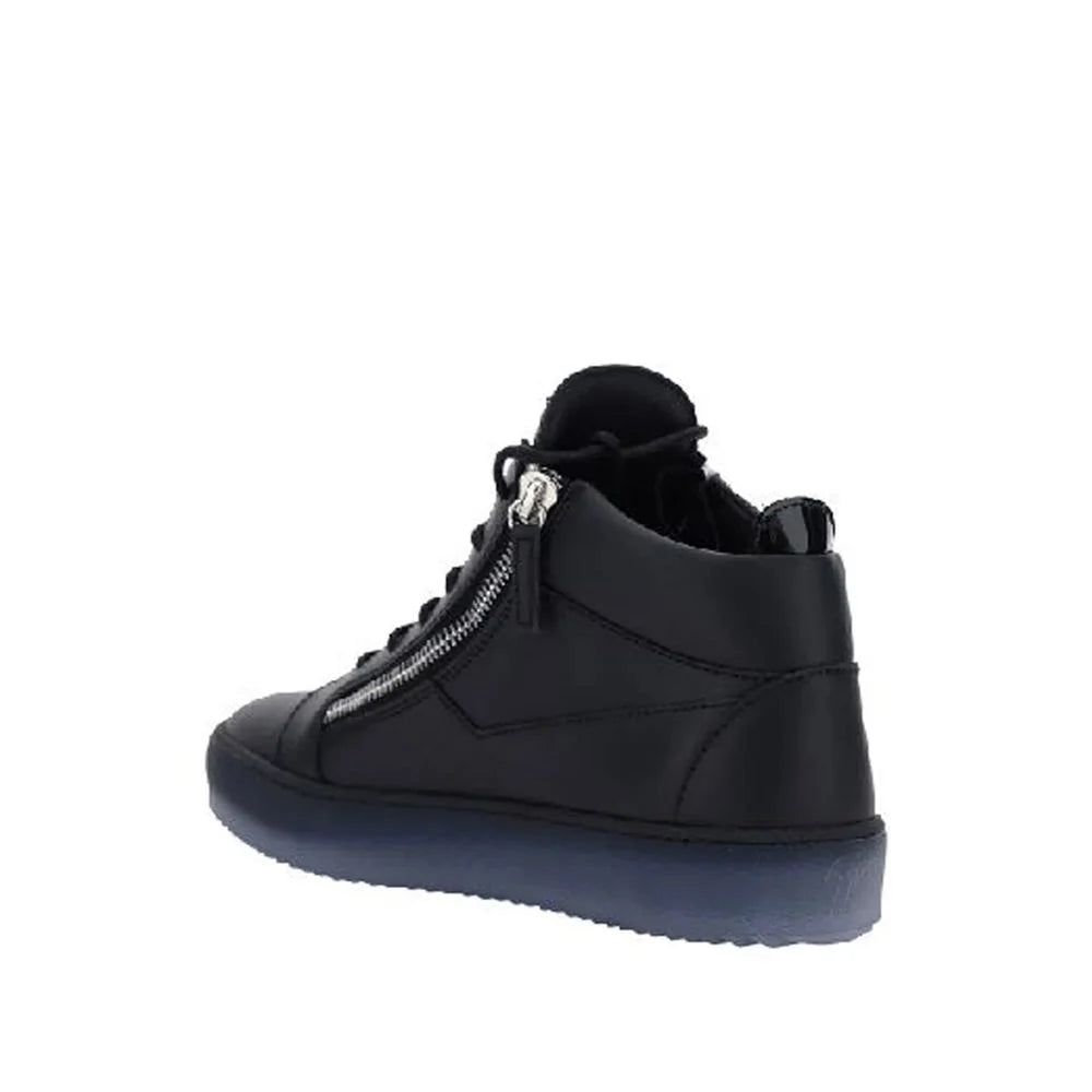Giuseppe Zanotti Black Calfskin High Top Sneakers - EU39.5/US6.5
