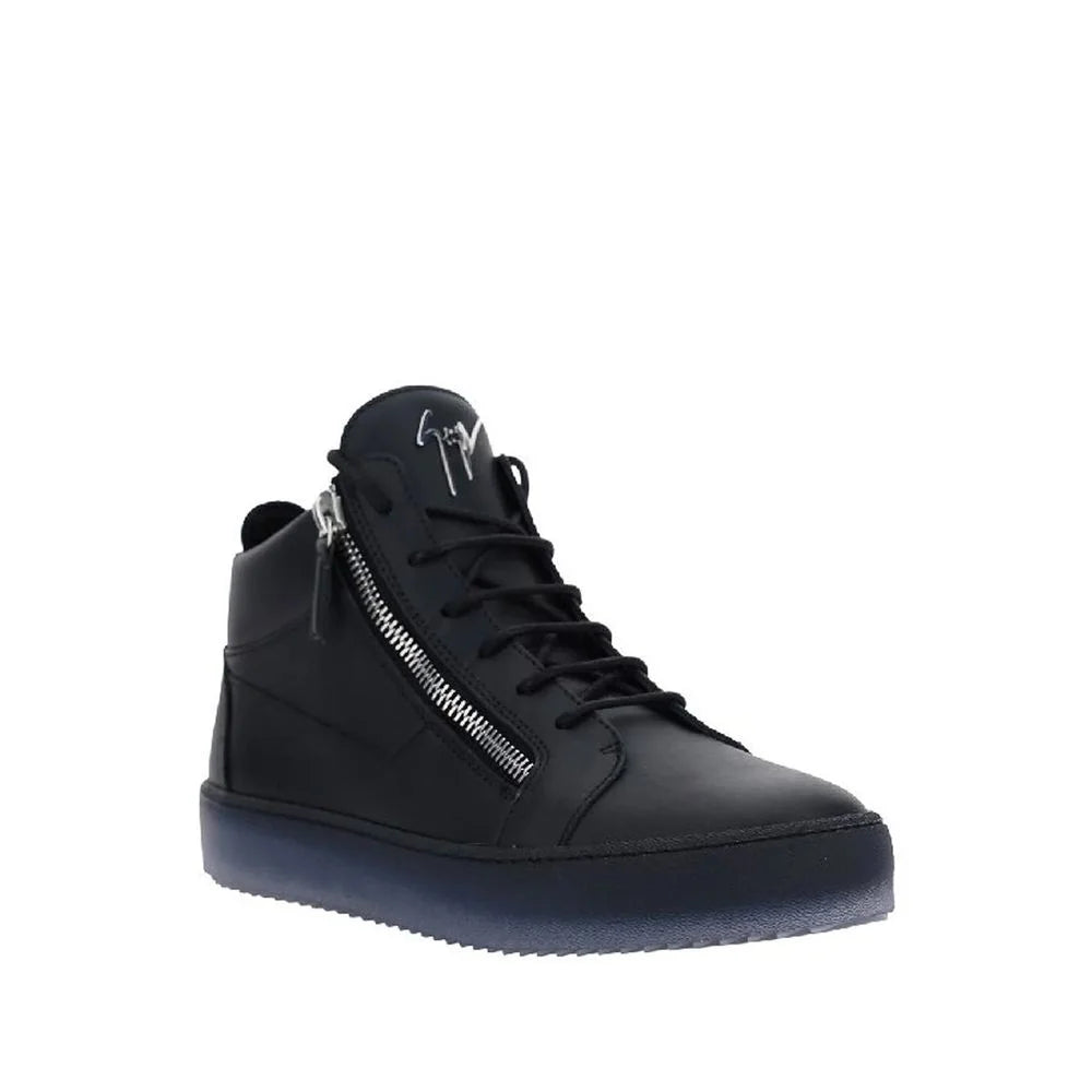 Giuseppe Zanotti Black Calfskin High Top Sneakers - EU39.5/US6.5