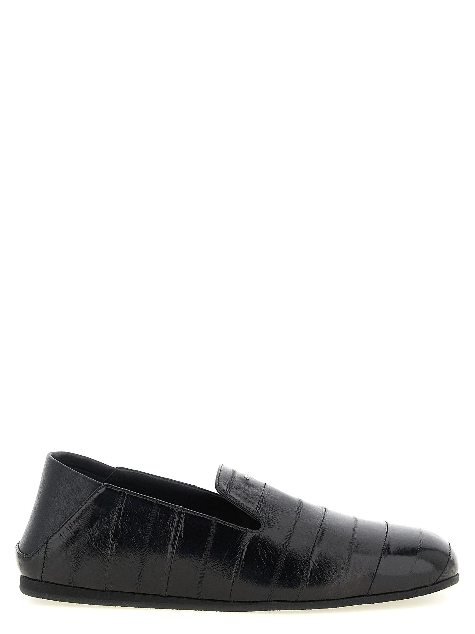 Giuseppe Zanotti Black Leather Slip-On Loafers