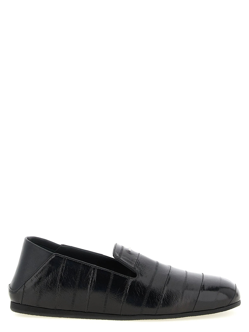 Giuseppe Zanotti Black Leather Slip-On Loafers