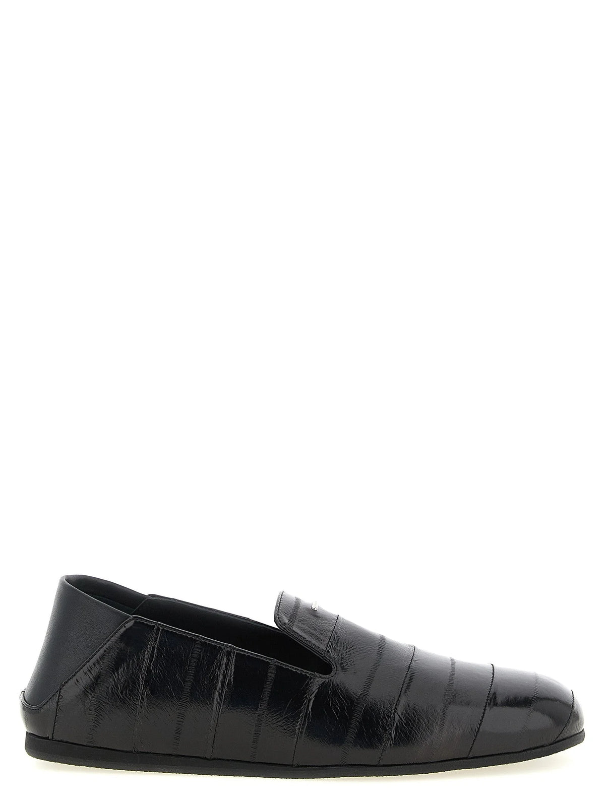 Giuseppe Zanotti Black Leather Slip-On Loafers