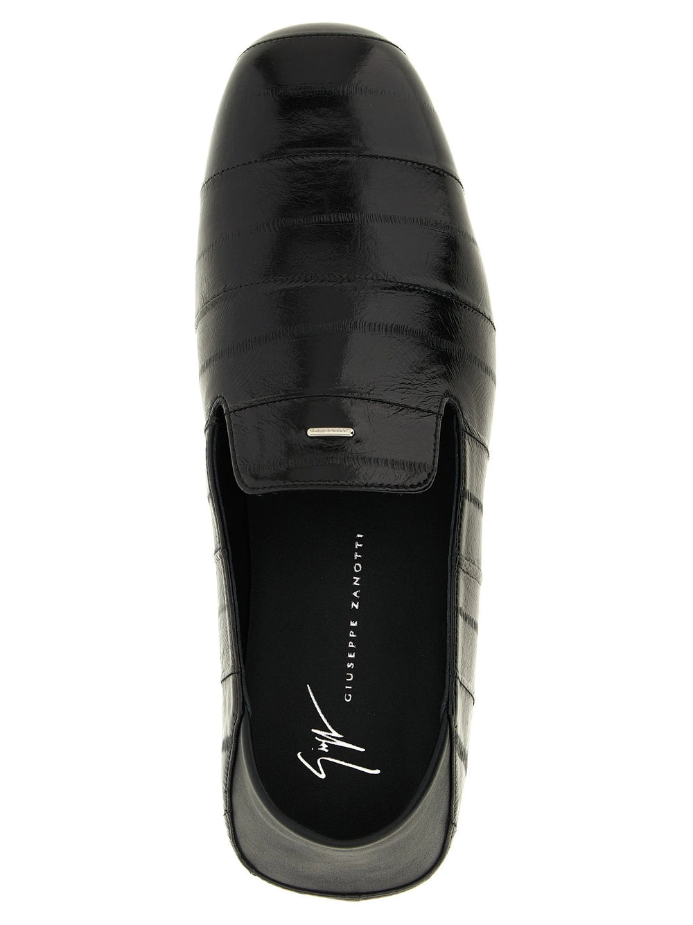 Giuseppe Zanotti Black Leather Slip-On Loafers