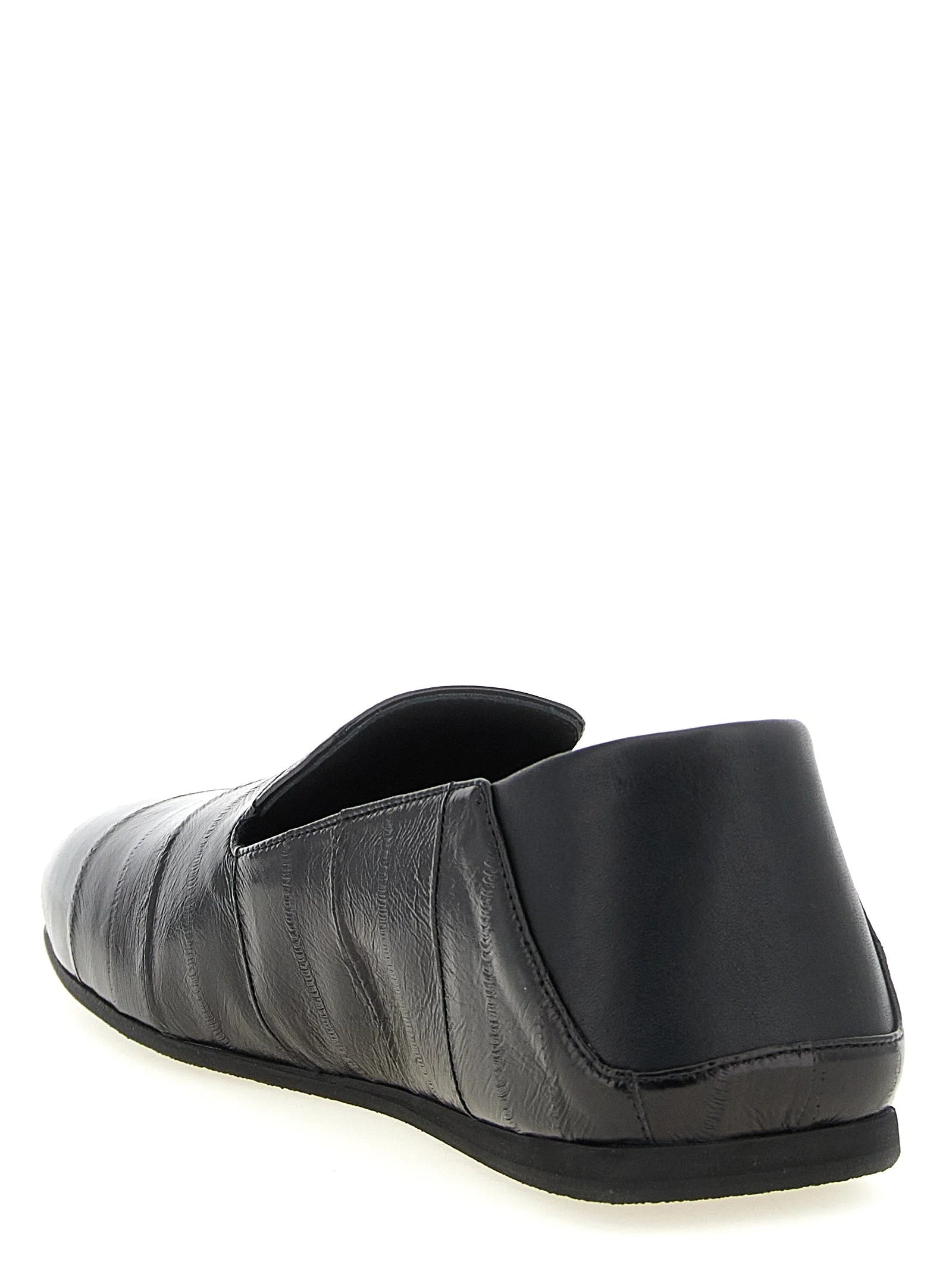 Giuseppe Zanotti Black Leather Slip-On Loafers