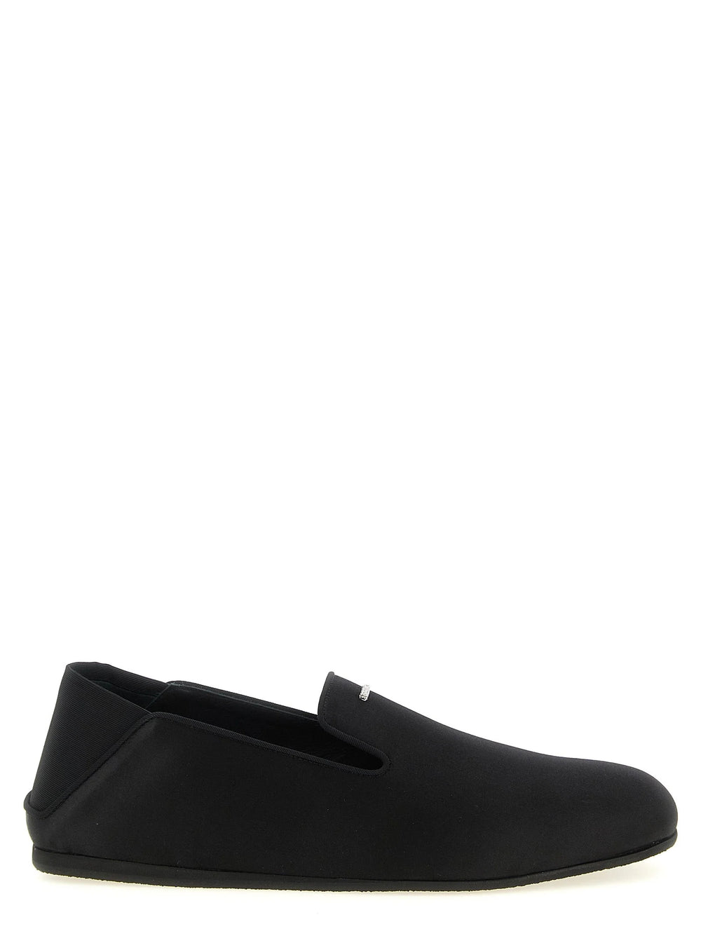 Giuseppe Zanotti Black Viscose Slip-On Loafers