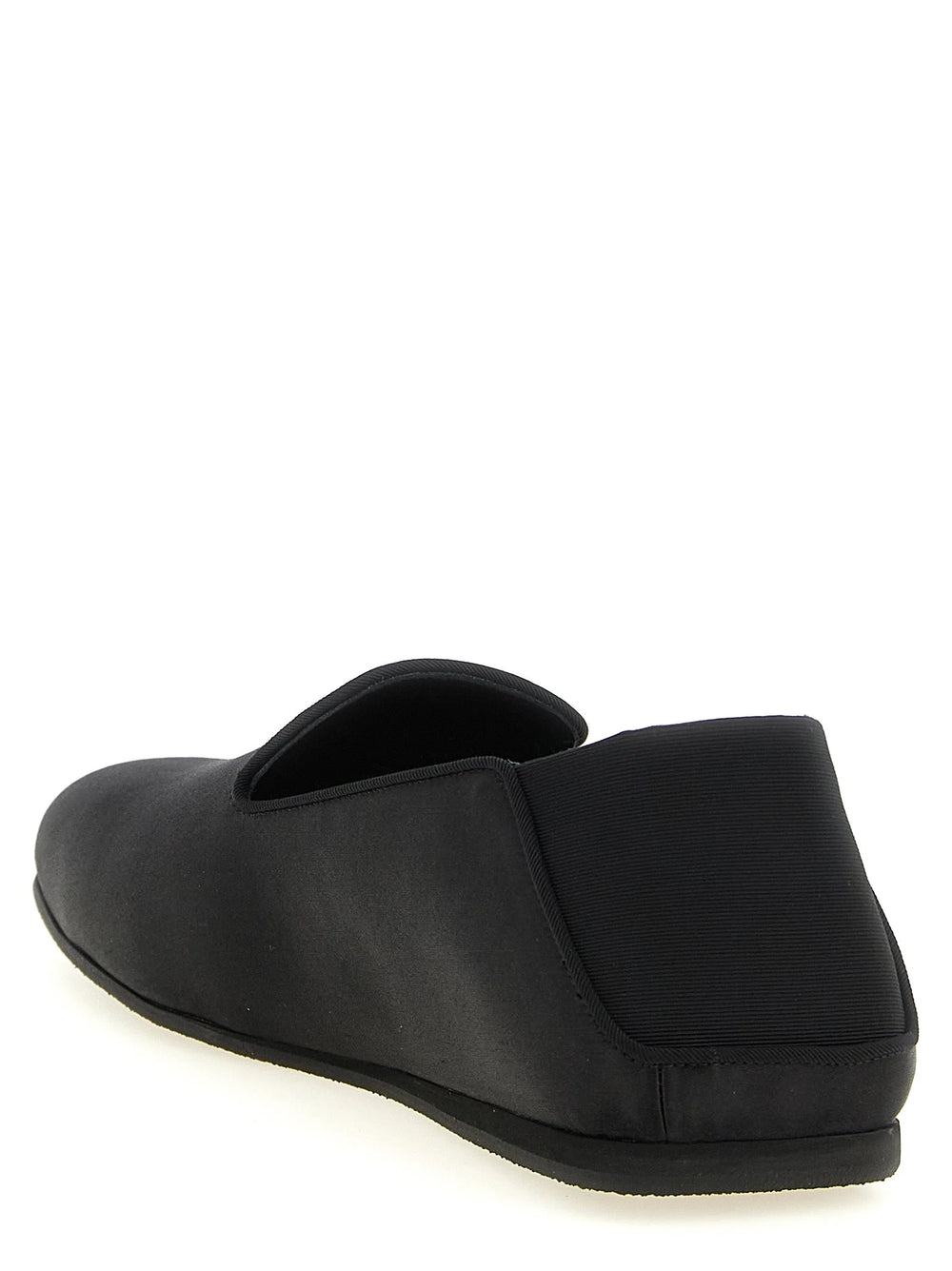 Giuseppe Zanotti Black Viscose Slip-On Loafers