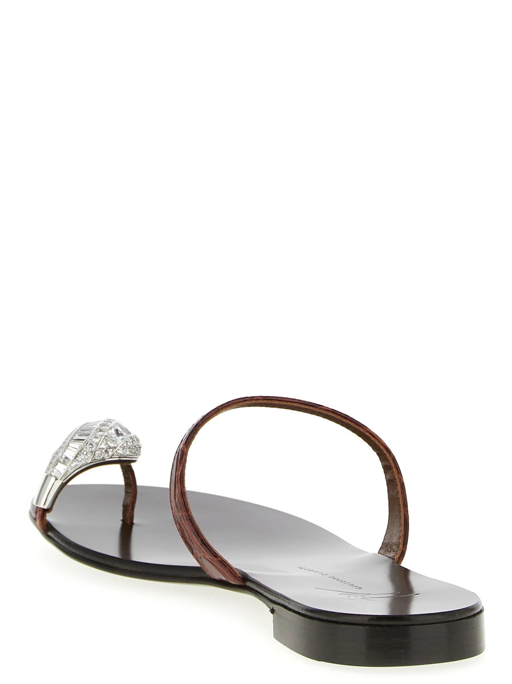 Giuseppe Zanotti Brown Calfskin Slides