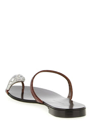 Giuseppe Zanotti Brown Calfskin Slides