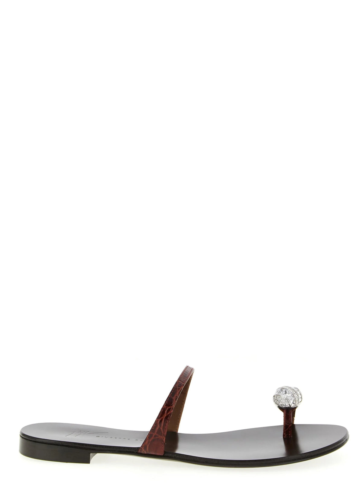 Giuseppe Zanotti Brown Calfskin Slides