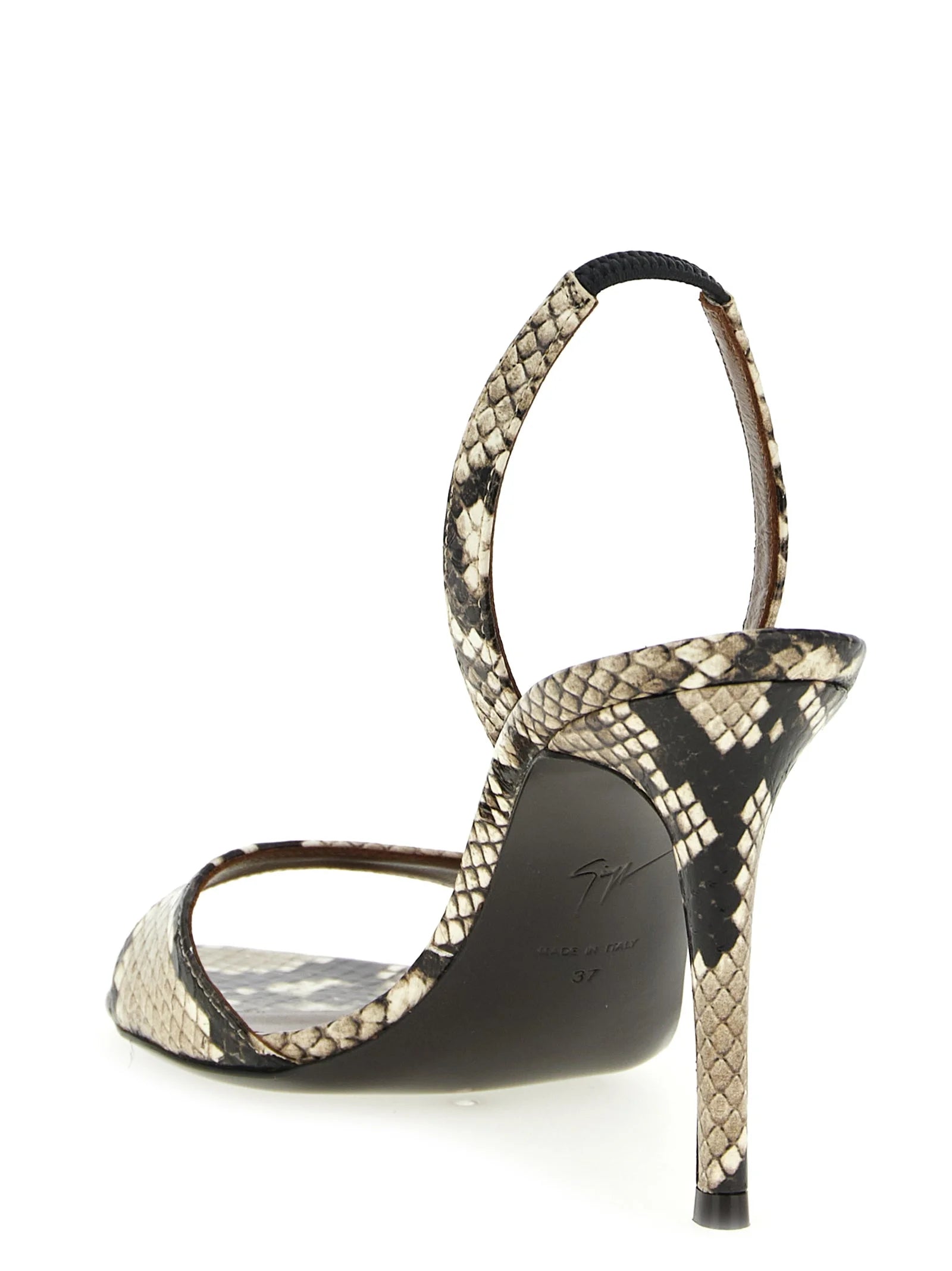 Giuseppe Zanotti Gray Snake Skin Stiletto Heel Sandals - EU41/US11