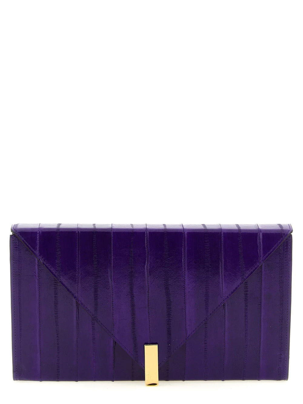 Giuseppe Zanotti Purple Leather Clutch Bag