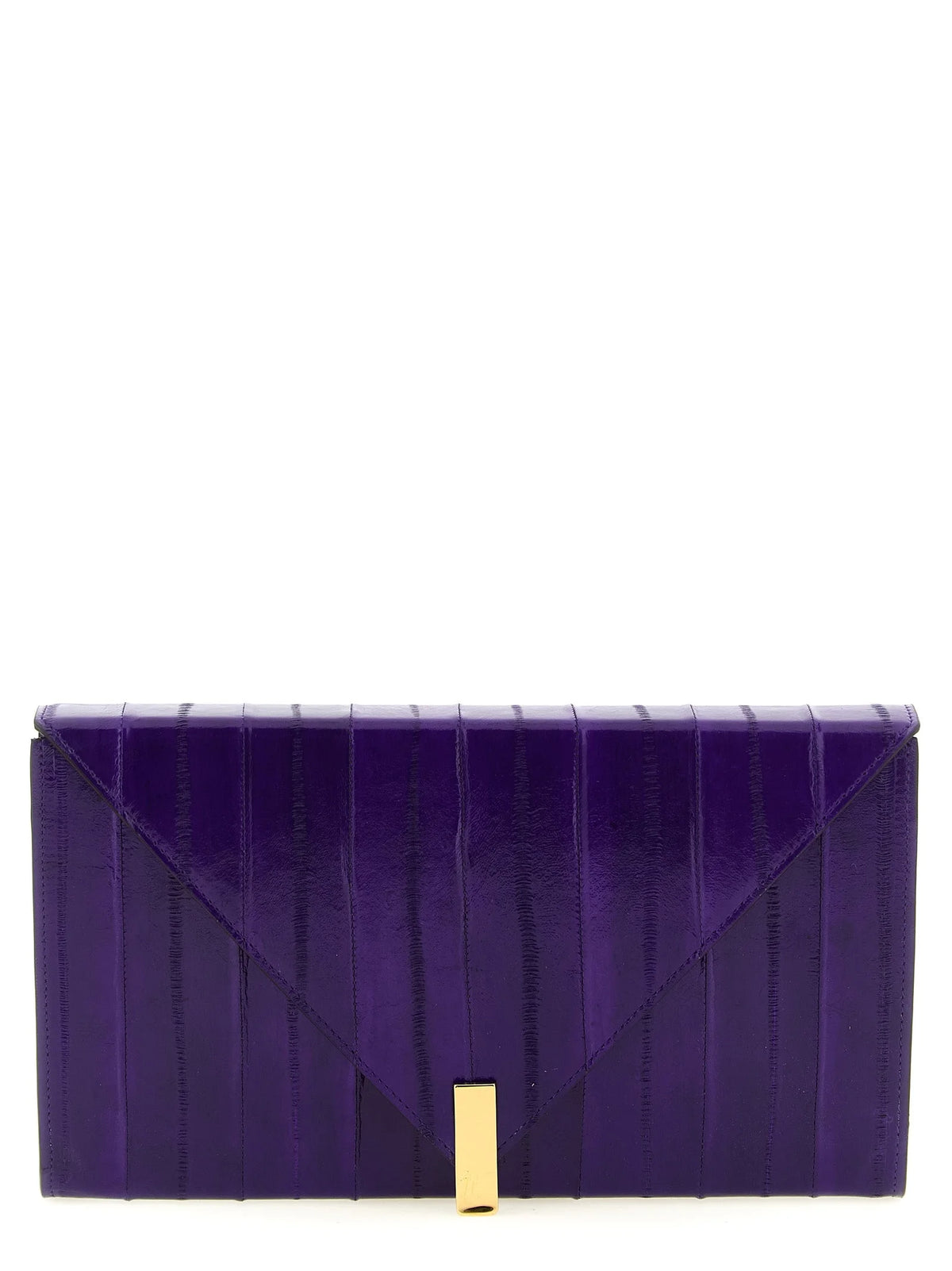 Giuseppe Zanotti Purple Leather Clutch Bag