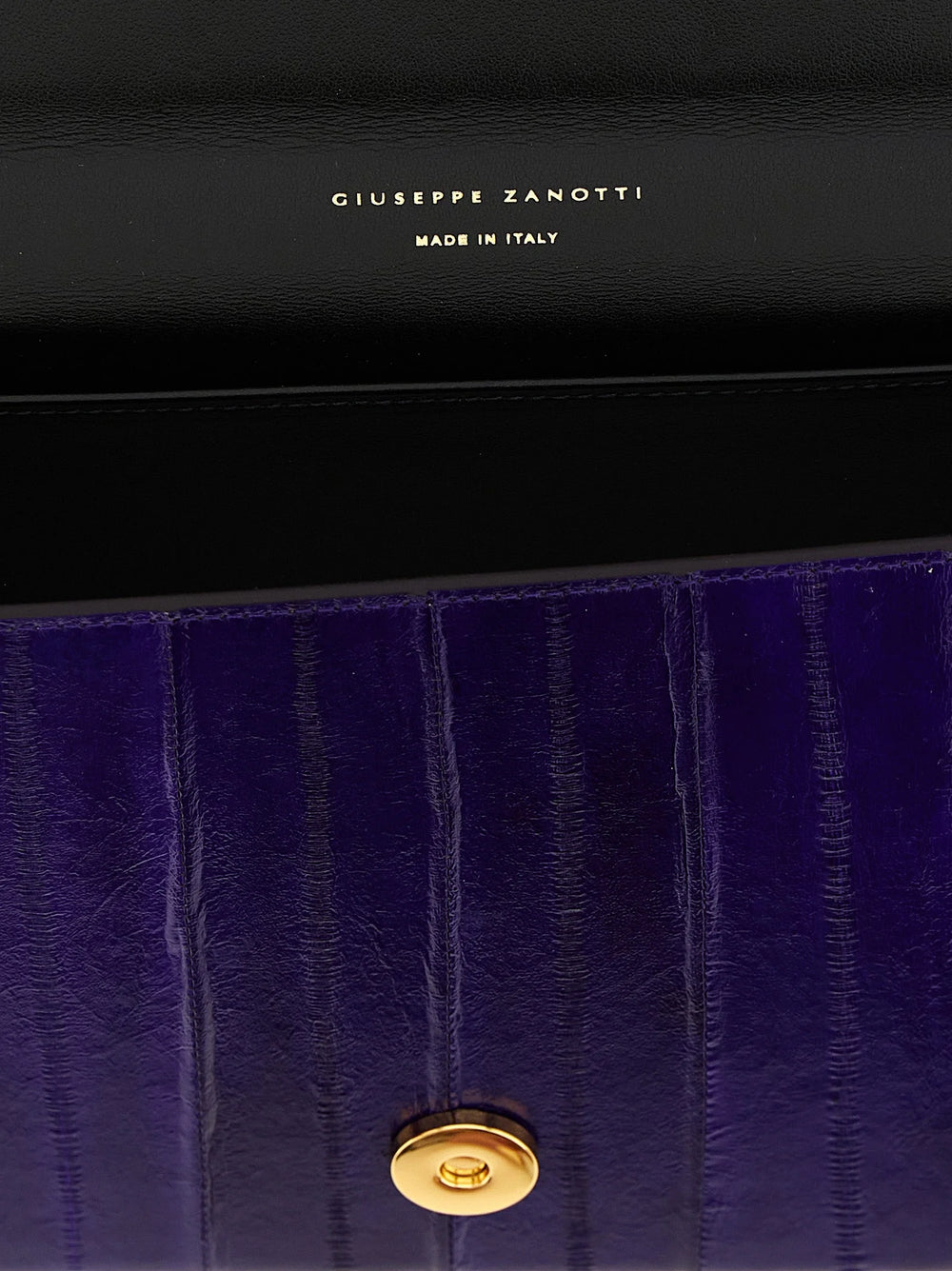 Giuseppe Zanotti Purple Leather Clutch Bag