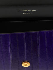 Giuseppe Zanotti Purple Leather Clutch Bag