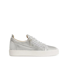 Giuseppe Zanotti Silver Fabric Low Top Sneakers - EU40/US7
