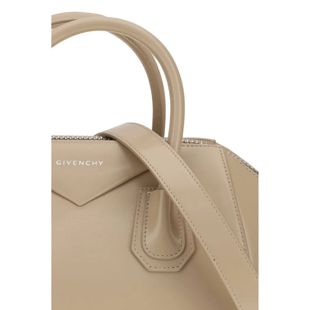 Sac bandoulière en cuir de veau beige Bos Taurus Givenchy