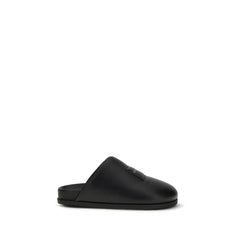 Givenchy Black Calf Leather Bos Taurus Mules