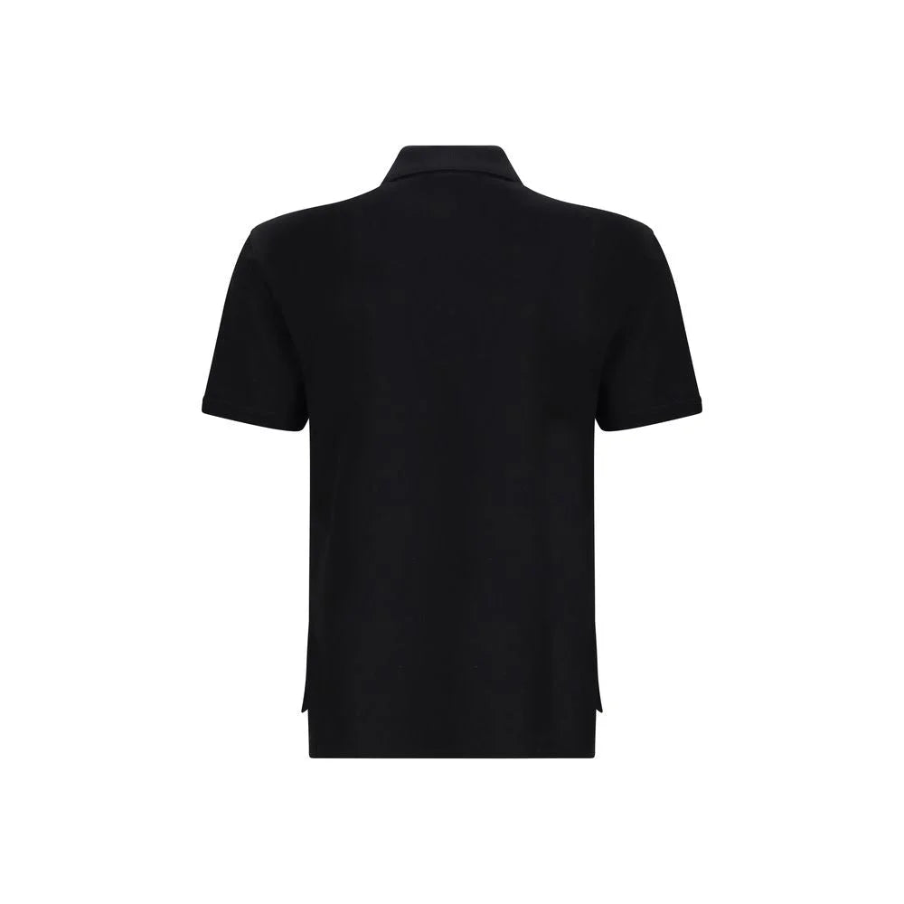 Givenchy Black Cotton Polo Shirt
