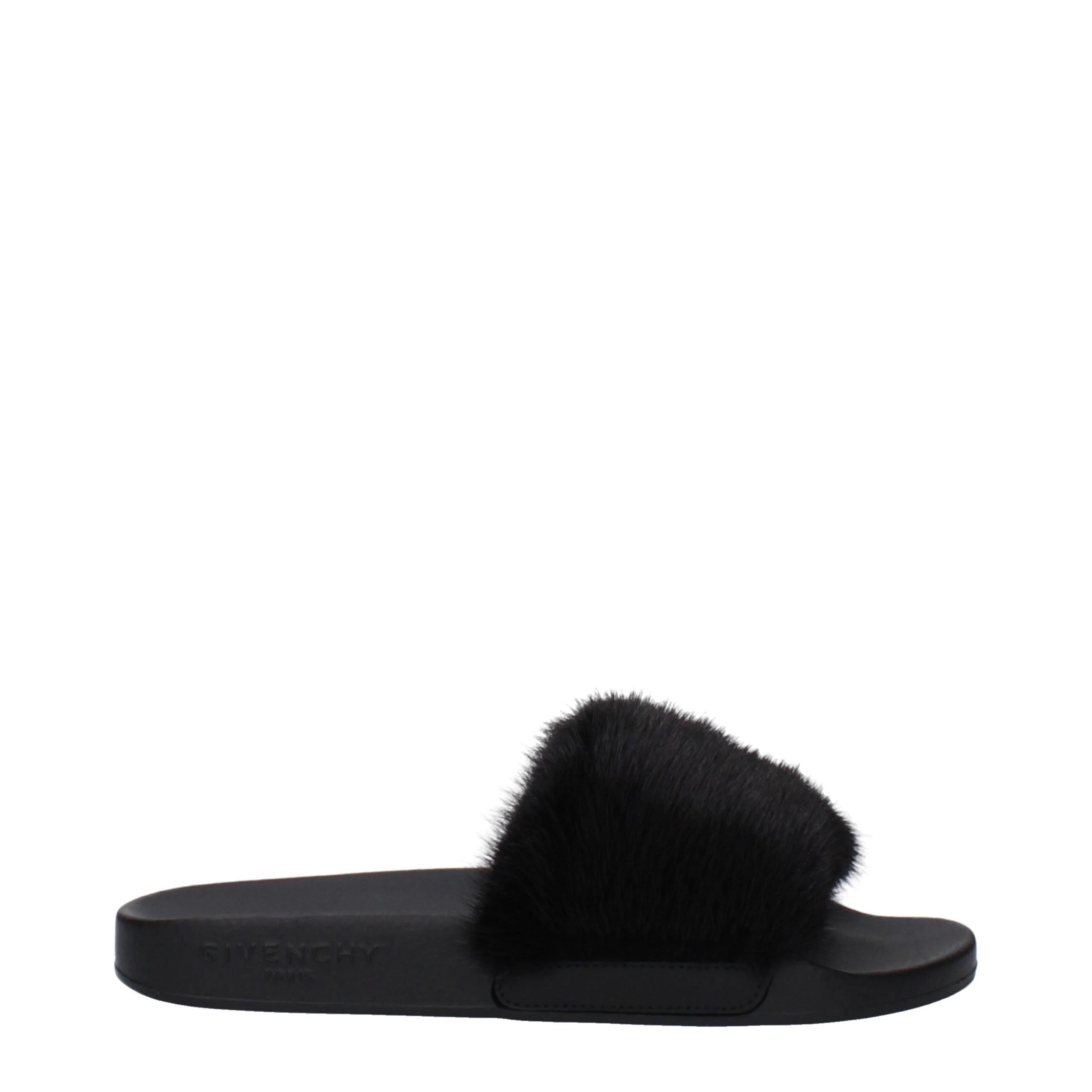 Givenchy Black Cotton Slippers Sandals - Sandals