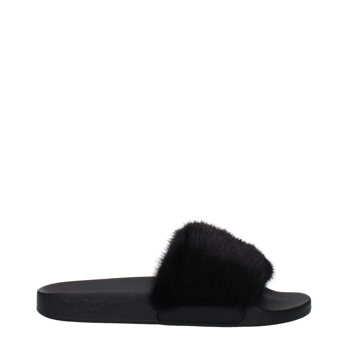 Givenchy Black Cotton Slippers Sandals