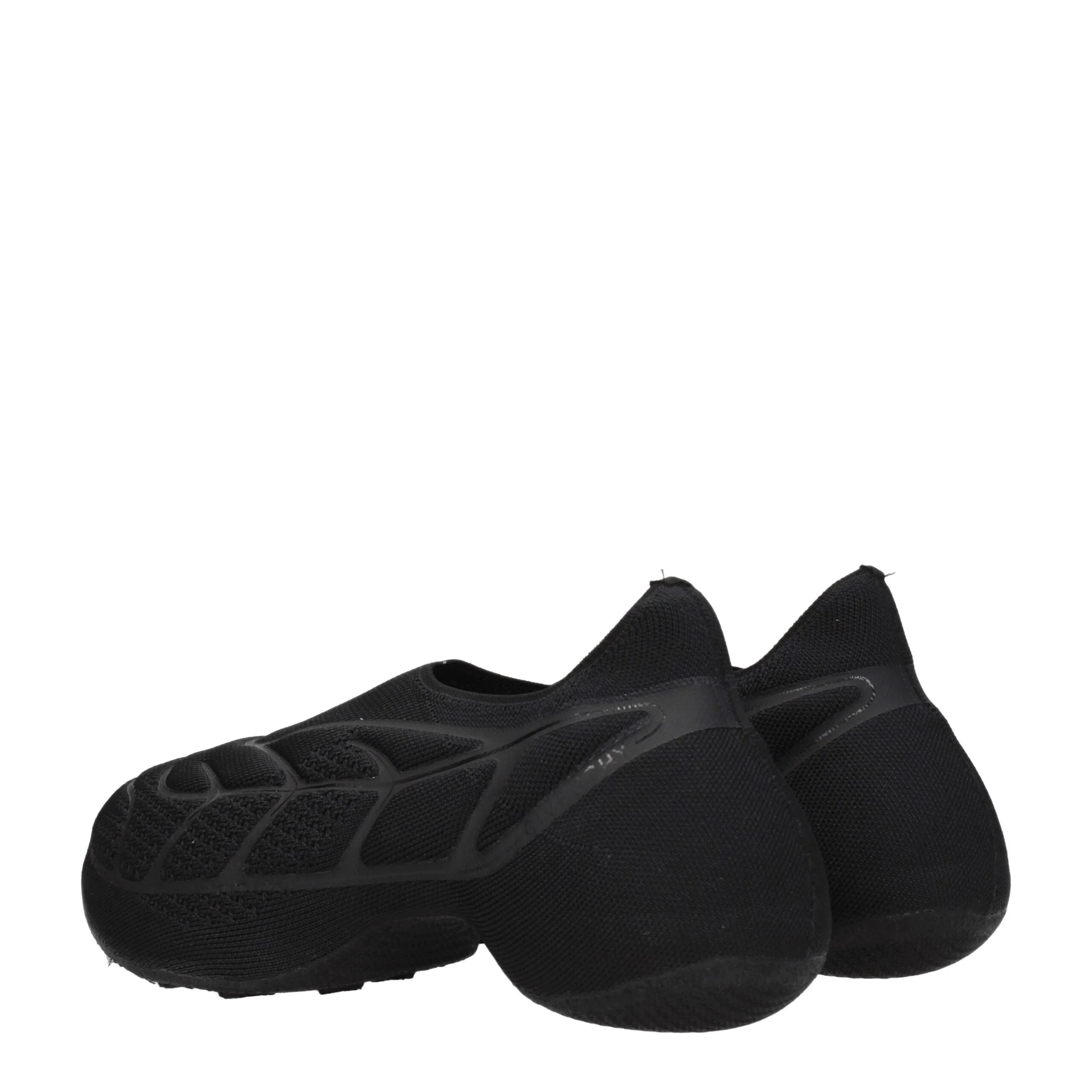 Givenchy Black Fabric Slip-On Loafers - Flats