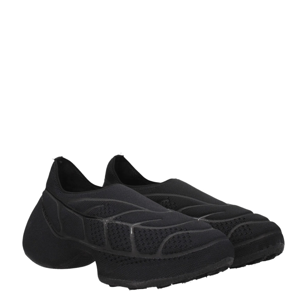 Givenchy Black Fabric Slip-On Loafers - Flats
