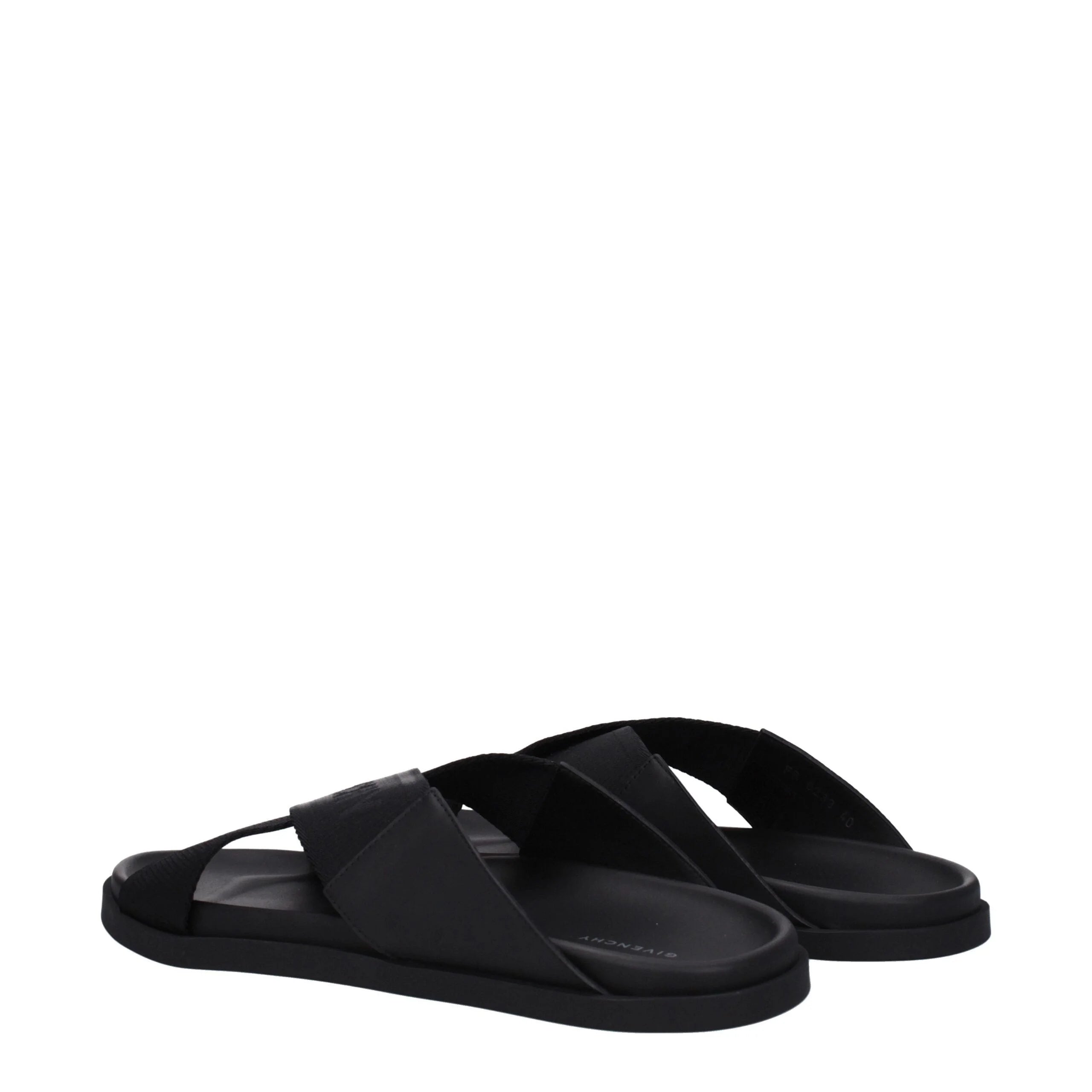 Givenchy Black Fabric Slippers Sandals - EU40/US7