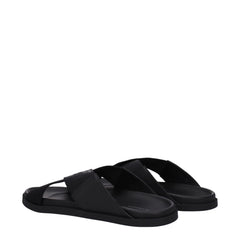 Givenchy Black Fabric Slippers Sandals - EU40/US7